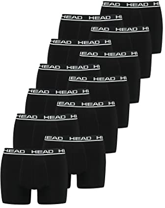 HEAD Herren Basic Boxer Pant Shorts Unterwäsche Unterhose 12 er Pack, Farbe:005 - Black, Bekleidungsgröße:M