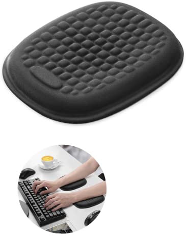 Meatanty Memory Foam Mouse Wrist Rest, Ergonomic Desk Arm Wrist Rest Pad Elbow Support Cushion Pad, Non-Slip Rubber Base, Pain Relief, for Laptop Computer Home Office Work Gaming
