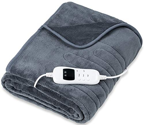 sinnlein® Coperta Elettrica Termica Riscaldata 160x120cm | Scaldaletto Elettrico con Spegnimento Automatico | Riscaldamento Rapido Coperta Termico | Timer