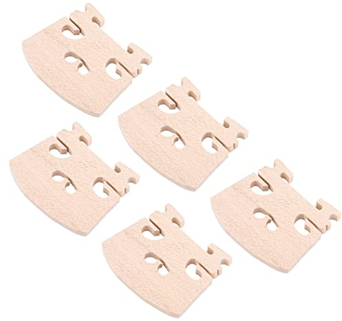 5 Pezzi 4/4 Ponti per Violino, Ponti per Violino in Legno D'acero Parti Artigianali Solido Ponte per Violino Strumento Accessorio per Violino 4/4