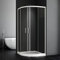Eckeinstieg Rund Duschkabine 90x90x185cm mit Schiebetür Duschabtrennung Runddusche mit 6 mm ESG Sicherheitsglas