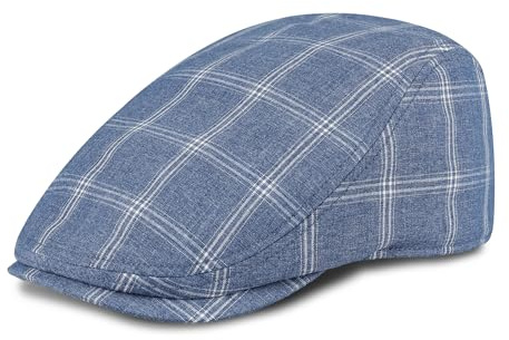 Cotton Flat Cap with Embroidery Logo Blue