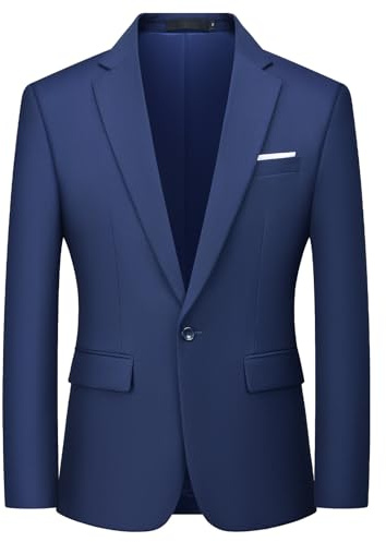 Autsel Blazer Homme Slim Fit Veste de Costume Formel Veston Classique | Un Bouton, Couleur Unie, Mariage, Affaires, Business, Tuxedo, Dinner Suit, Dress Set, Clothing