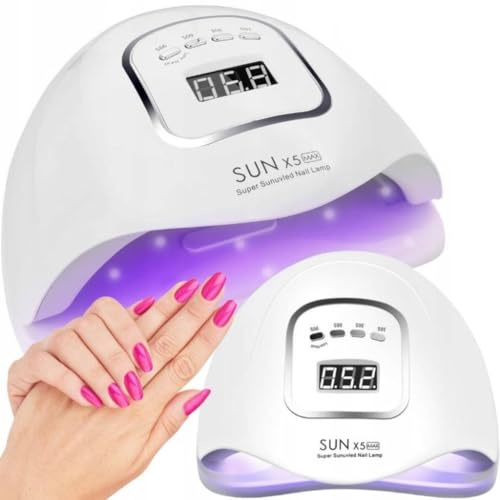 Lewer - UV Lampe für Gelnägel 80W SUN X5 MAX LCD UV, 10/30/60/99 s Timer, für Füße und Hände, für Alle Gel Nagellack, Gelnägel - Professional Nagellacktrockner, UV LED Nagel Lampe
