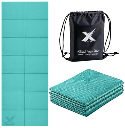 XN8 Sports Foldable Yoga Mat – Non-Slip, Eco-Friendly, Lightweight, Portable with Carrying Strap, Perfect for Home, Gym, and Travel Workouts, 72 Length