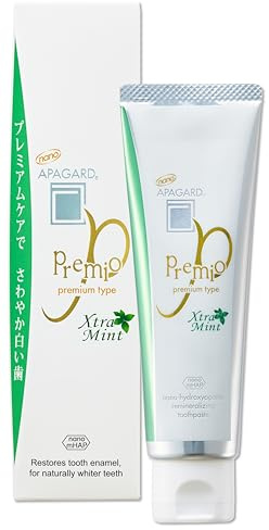 APAGARD® PREMIO XtraMint Remineralisierende nano-Hydroxyapatit Zahncreme - für natürlich weissere Zähne | 100 g | Extra Mint Premium Typ | Starker Minz Geschmack