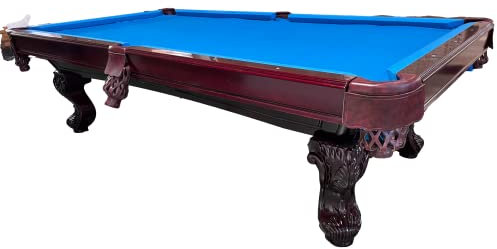 Kunibert 8 fot. biljardbord tunierpoolbiljard poolbiljard modell Winston färg: natur tyg blå pool biljard med 3 cm starka skifferplattor Mått: 254 x 142 cm