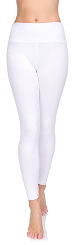 SOFTSAIL Leggings 95% Cotton Womens Leggings High Waist Leggings Full Length Ladies High Waisted Leggings Tummy Control Lady Legging Stretchy Pants Free Time Relax Walking