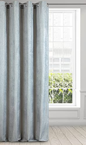 Eurofirany Clarisa Vorhang Kord Struktur mit Silber Glitzer-Elegant Hochwertig Schlafzimmer Wohnzimmer, 140X270 cm