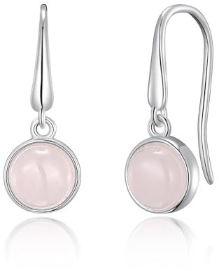 Philip Jones Rose Quartz Drop Earrings