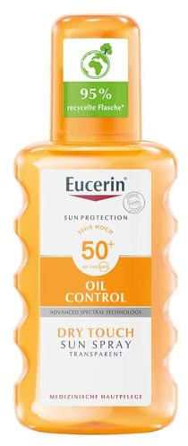 Eucerin Oil Control Sun Spray Transparent LSF 50+, 200 ml Huile
