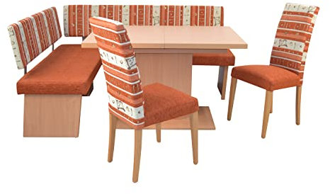 moebel direkt online 4tlg. Eckbankgruppe Sonja terrakottafarben