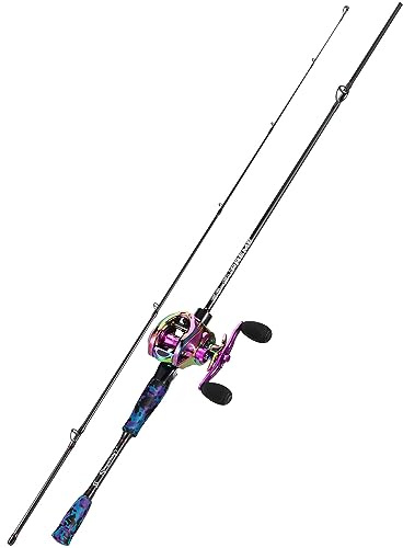 Sougayilang MX-2 Combo canne à pêche et moulinet à lancer d'appât, 1,8 m/2,1 m, pour le brochet, la perche, le sandre, 2.1Z-R