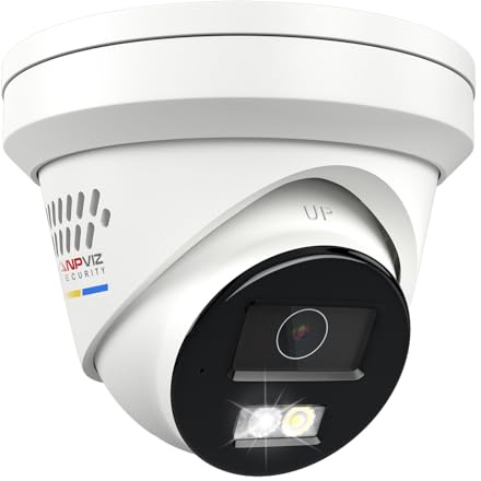 Anpviz 8MP IP PoE Camera, Strobe Light and Audio Alarm, Metal Turret 4K Security Camera Outdoor, 2 Way Audio, Color Night Vision, Human/Vehicle Detection, IP67 Waterproof, 2.8mm Lens, IPC-D3683WD-SA