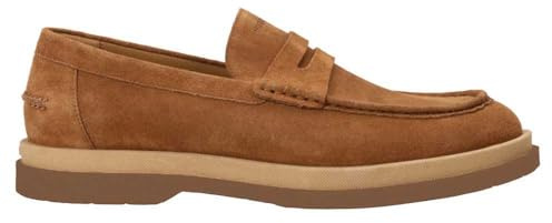 Hugo Mocasines Chaol MOCC de Ante para Hombre con Detalle de Pennyloafer Talla, Beige Khaki250, 42 EU