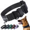 Robustes Hundehalsband für Große & Mittelgroße Hunde – Verstellbar, Doppellagiges Nylon, Metallschnalle, Reißfest & Ideal für Aktive Hunde (Schwarz, Klein (28-38 cm))