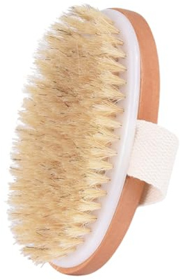 ARYIMYDP Cepillo de cuerpo con cerdas naturales, cepillo exfoliante corporal y cepillo en seco para exfoliación, masaje, mejora de la circulación sanguínea, anti celulitis, balneario