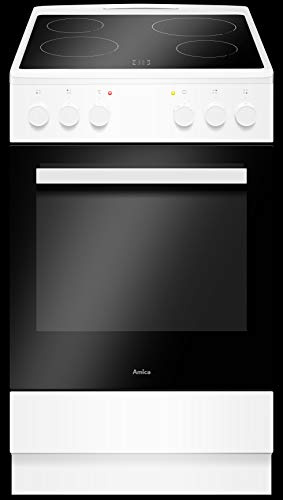 Amica SHC 903 031 Weiß Standherd Elektro Glaskeramik Kochfeld 50cm Intensivgrill