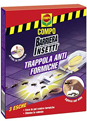 COMPO Trappola Anti Formiche Barriera Insetti, Contro le Formiche Comuni e Tropicali, 3 Esche