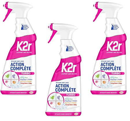 K2R 3 komplette Aktionen Turbo – Pistole (750 ml) – Fleckenentferner vor der Wäsche