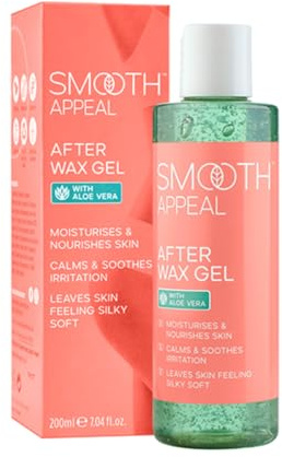 Smooth Appeal After Wax Gel - Professional Gel Moisturiser to Nourish, Calm & Soothe Skin After Hair Removal with Aloe Vera, For Bikini Line, Underarm & Face Care - Vegan 200ml