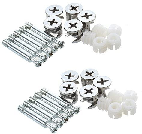 Lodokdre Moebel - Herrajes de conexión con casquillos roscados y roscados, 10 unidades