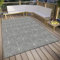 Hanse Home Pangli Outdoor Teppich Wetterfest – Wendeteppich Skandinavischer Boho Style Wasserfest Einfarbig Geometrisch 3D-Effekt für Garten, Balkon, Terrasse, Wohnzimmer – Silber, 200x290cm