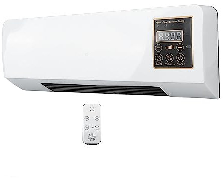 Climatiseur Portable, Mini Ventilateur AC Mural de Refroidissement et de Chauffage, Climatiseur Portable à Commande Tactile à Faible Bruit pour Intérieur Extérieur