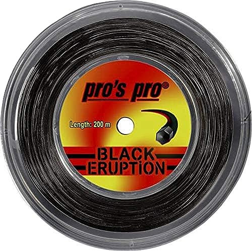 Generisch Black Eruption Tennissaite - 200m Rolle 1.24mm