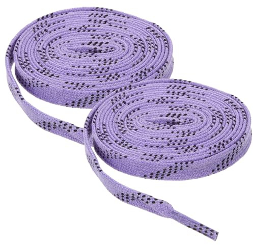 Purple Waxed Ice Skates Laces 1 Pair Polyester Cotton for Canvas Shoes