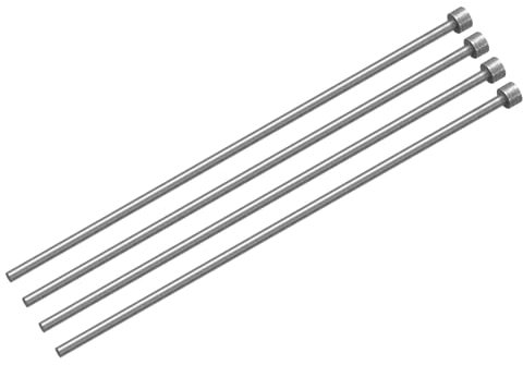 QUARKZMAN Pasadores Expulsores Rectos, 3mm (0.12) de Diámetro. Punzón Redondo de Acero 65Mn de 150mm (5.91) de Largo para Mantenimiento Mecánico 4 Piezas
