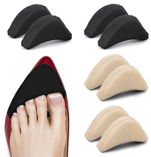 Gjinxi Lot de 8 inserts de remplissage pour chaussures inserts de remplissage pour orteils pour chaussures trop grandes coussin d'orteils réducteur de taille de chaussure pour femmes et hommes