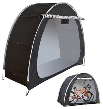 Outdoor Bikes Storage, Portable Shed Tent with Organizer Bag, Waterproof Dustproof Shelter for Travel, Beach, Garden, Camping, Kids, Adults, Heavy Duty 210D Oxford Fabric
