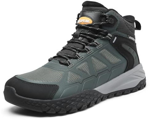 ARTOPEAK Men's Thermal Winter Snow Boots with Wide Toe Box | Slip-Resistant Outsole | 3M Thinsulate Insulation for Cold Weather | Arch Support & Orthopedic Army Green Size 12