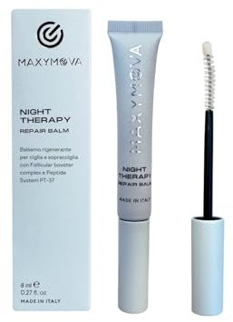 MAXYMOVA Night Therapy Repair Balm – Siero Balsamo Riparatore per Ciglia e Sopracciglia – Trattamento con Peptidi PT-37 e Follicular Booster Complex. Dopo Laminazione