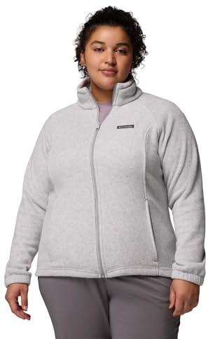 Columbia Womens Benton Springs Full Zip Fleece Jacket, Cirrus Grey Heather, Medium