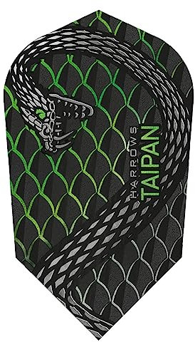 Harrows Dart Flight Taipan Slim Dart Flight Dartflight Set für Softdarts und Steeldarts (Grün)