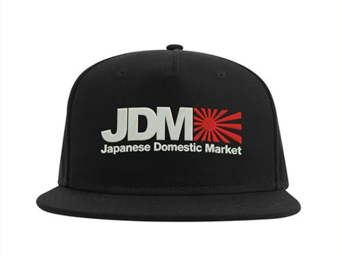 Lauthings Japanese Domestic Market JDM Snapback Casquette brodée Fullcap Homme Noir, Noir , taille unique
