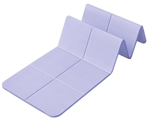 Kanonmaori Foldable Yoga Mat for Travel 72x 32x 0.32Inch, 8mm Thick Folding Exercise Mat, Outdoor Non-slip Pilates Mat for Women & Men, Wide Yoga Mat Packable for Workout and Fitness（purple）