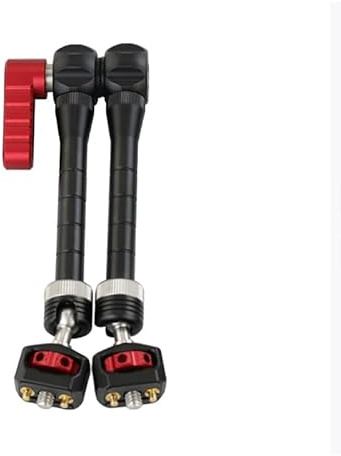 NovelGoal Brazo mágico articulado de 11 pulgadas con tornillo de 1/4 pulgadas, brazo de extensión de montaje de cámara de 360° para monitor, flash, luz LED, micrófono, jaula de cámara (negro)