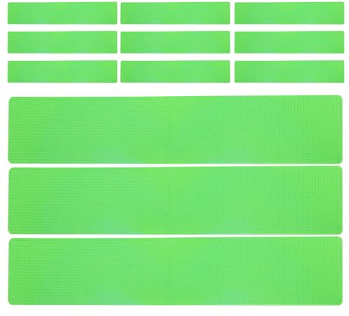 Hemobllo 12pcs Rectangular Sports Field Marking Mats Green Court Line Marker Kit for Football Soccer Tennis Outdoor Indoor Training