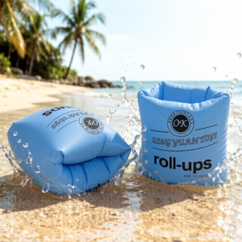 Lot de 2 Brassard,Brassard Piscine avec Double Airbag,Sécurité & Confort PVC pour Pesant 20 à 60KG Natation Sécurité