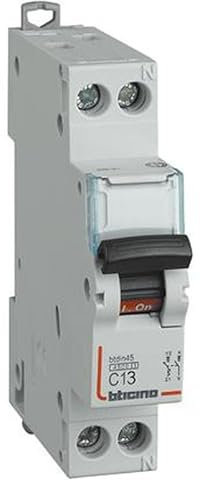 Interruttore magnetotermico curva c 1P+N 13A 4,5KA 1 modulo BTICINO FA881C13