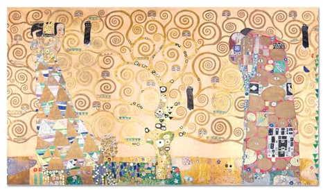 Giallobus - Quadro - Gustav Klimt - L'albero della vita - Vetro acrilico - 100x60 - Pronto da appendere - Quadri moderni per la casa