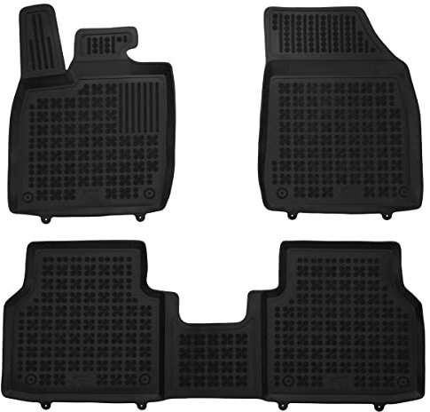 AZUGA Hohe Gummi Fußmatten mit Rand passend für Skoda Enyaq iV ab 2021//für Skoda Elroq ab 2025/für VW ID.4/ID.5/für Cupra Tavascan AZ10300434 Automatten Gummimatten