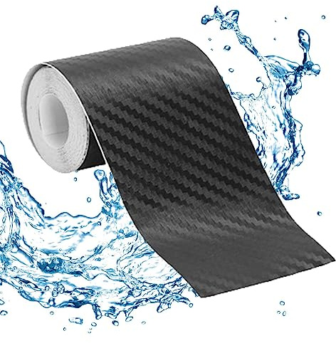 Ruban adhésif détaillé en carbone | Film d'emballage 3D en carbone | Protection bord portière voiture 3D en carbone | Autocollant protection anti-rayures pour tableau