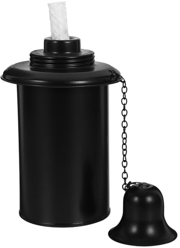 Hemobllo Torch Replacement Canister Iron 354ml 17.00X9.20X9.20cm Black | Black Finish, Easy to Fill, Reduces Spills, Outdoor Use for Gardens Patios