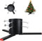 FLY HAWK Christbaumständer Weihnachtsbaumständer Verstellbarer für echte Bäume- Geeignet für 6 bis 17cm Baumstämme, Bietet Stabile Unterstützung für bis zu 274cm Weihnachtsbäume/Mattschwarz