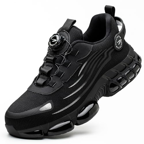TBNOI Zapatos de Seguridad para Hombre Mujer Ligeros Zapatos de Trabajo