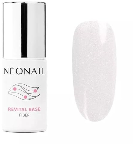 NÉONAIL Vernis Semi Permanent Base Coat 7,2 ml - Vernis Gel UV Semi Permanent - Revital Base Fiber Shiny Queen - Vernis à Ongles - Gel Polish - Gel UV - Nail Art
